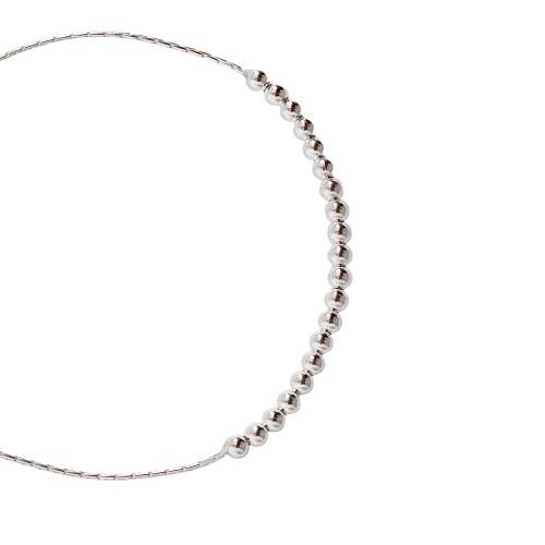 Pulseira entremeio bolas 3mm regulável fecho bola