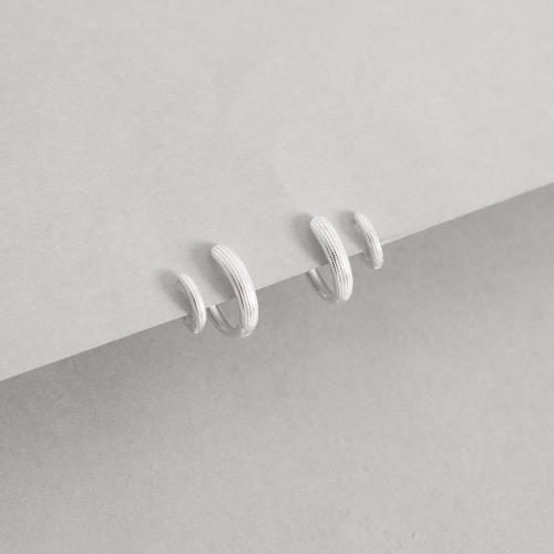 Dupla argolas click 9 e 15mm texturizadas