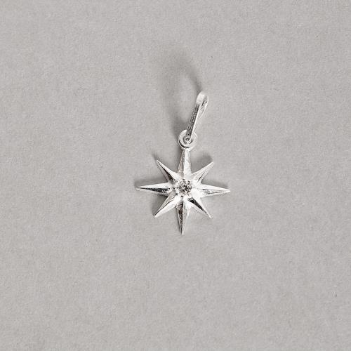 Pingente estrela 8 pontas 13mm