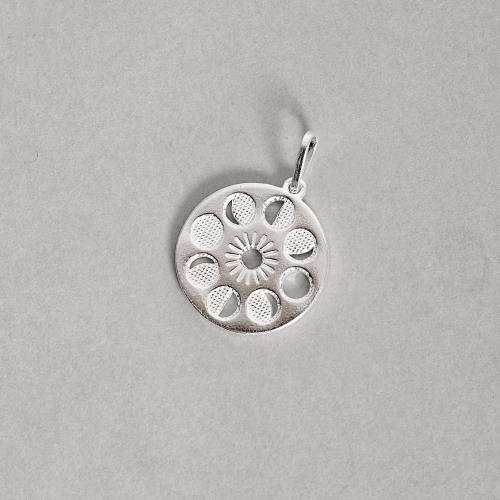 Pingente medalha fases da lua 17mm