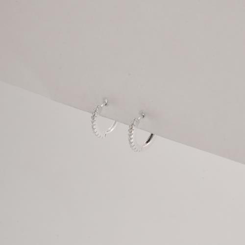 Argola click redonda cravejada 12mm