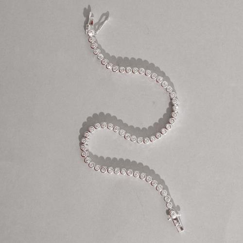 Pulseira riviera 2.8mm fecho gaveta 17cm