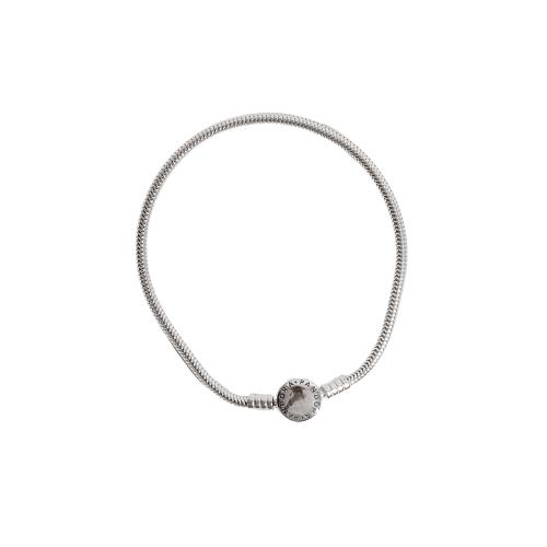 Pulseira para berloques 2.4 fecho cravejado com escrito