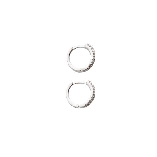 Argola redonda click 11mm cravejada
