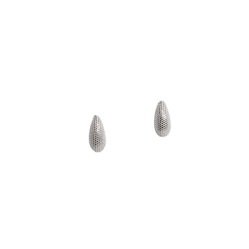 Brinco gota alongada trabalhada 11mm