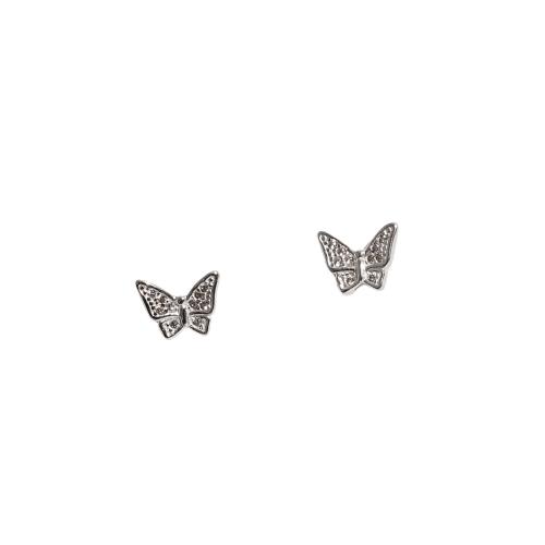 Brinco borboleta asa cravejada 9mm