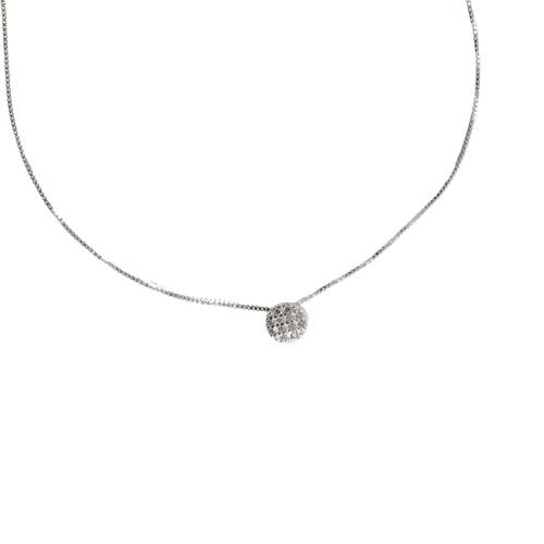 Colar círculo com zircônias 7mm 40cm