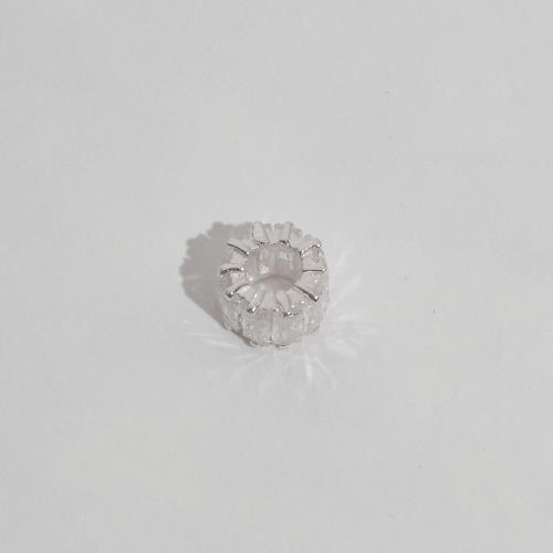Berloque separador zircônias retangulares cristal 9mm