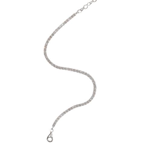 Pulseira Riviera cristal 2mm 15,5cm com alongadora