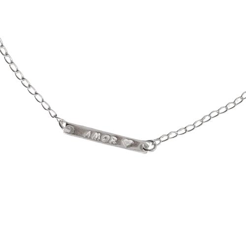 Pulseira entremeio placa amor 20mm