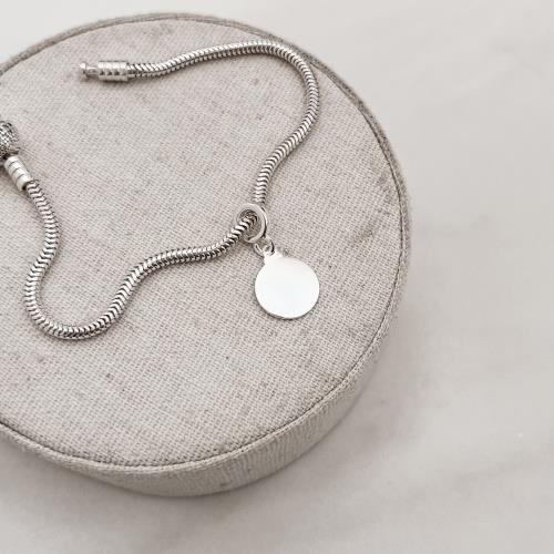 Berloque pingente medalha lisa 12mm