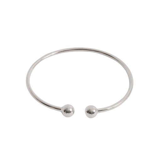 Bracelete 2 bolas 7mm fio maleável