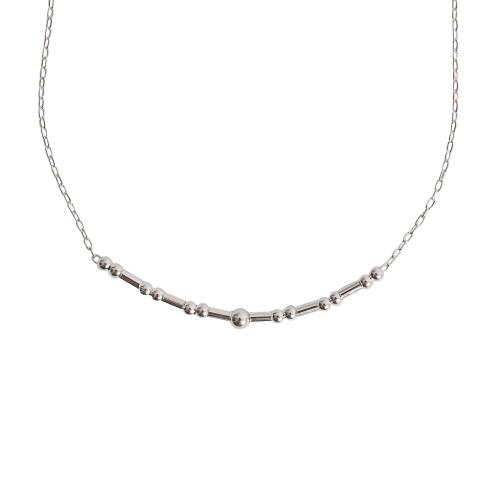 Pulseira entremeios bolas e canutilhos 19cm