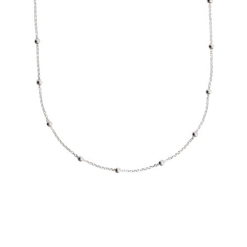 Corrente cartier com bolas 3.0 40cm