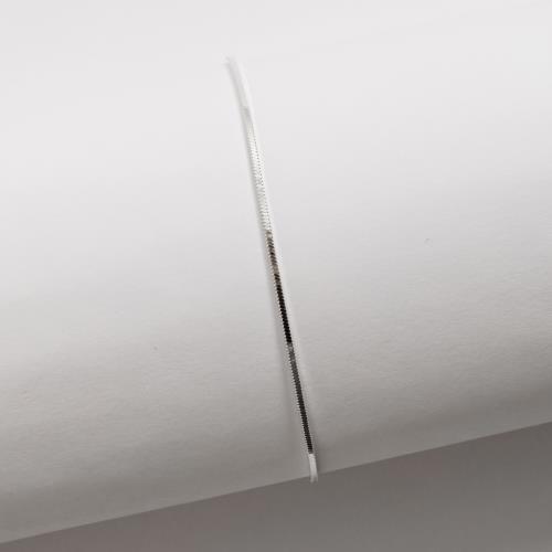 Pulseira corrente rabo de rato fio quadrado 0.8 18cm