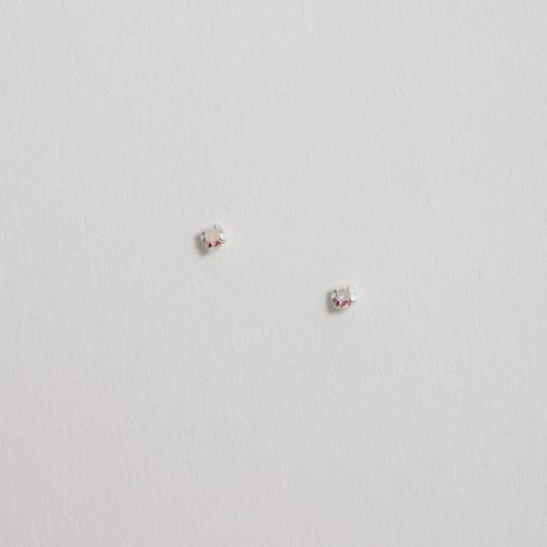 Brinco zircônia redonda furta-cor 3mm