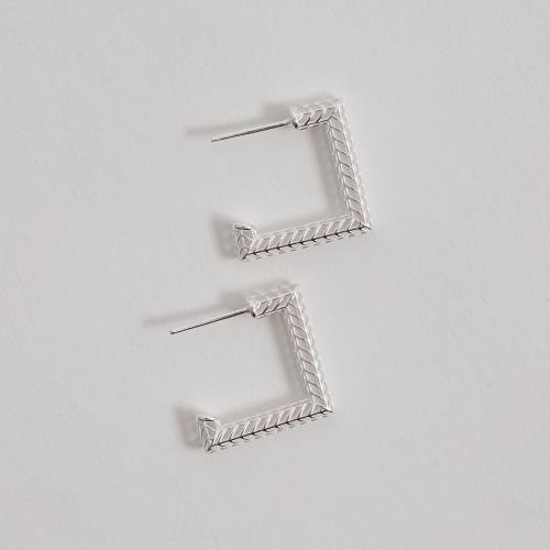 Argola quadrada renda Italiana 17mm tarraxa