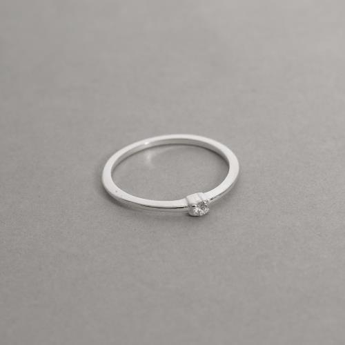 Anel solitário zircônia 2.5mm