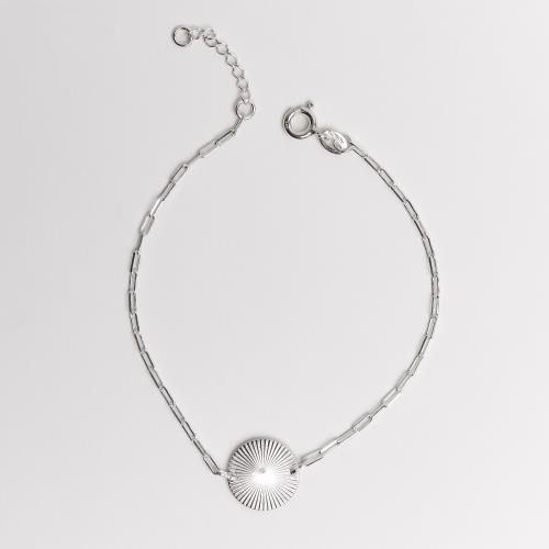 Pulseira entremeio medalha com vinco 13mm
