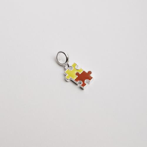 Berloque pingente símbolo autismo 13mm resina
