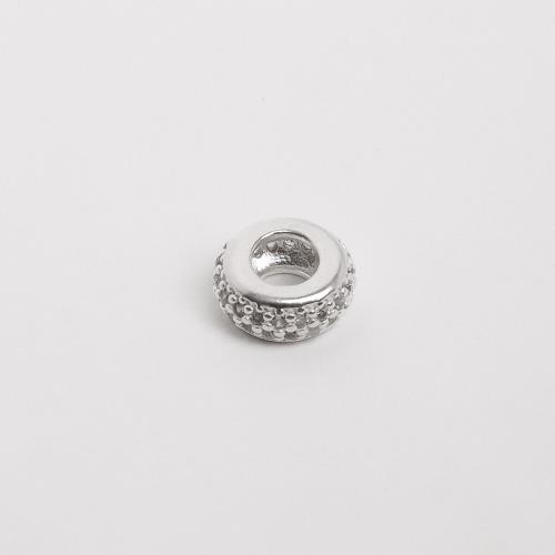 Berloque separador cravejado duplo 10mm