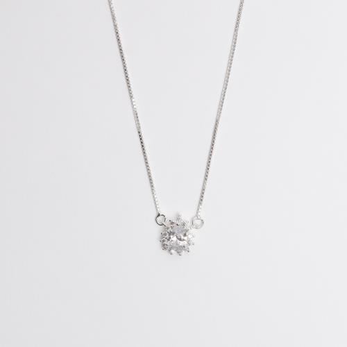 Colar zircônia gota com cravejado 11mm v15 45cm