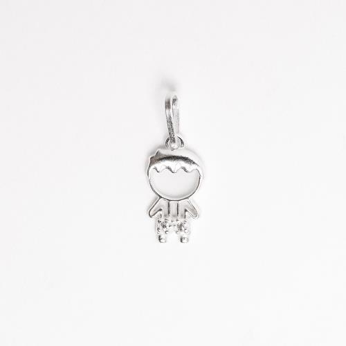 Pingente menino detalhe zircônias 12mm
