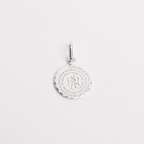Pingente medalha Santo Anjo 12mm