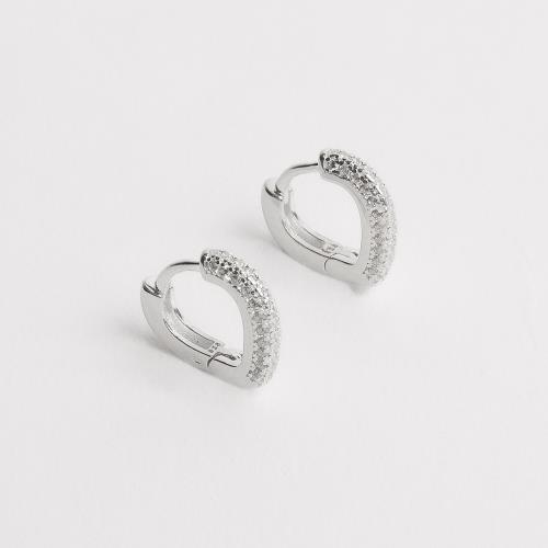 Argola click gota 12mm triplo cravejado