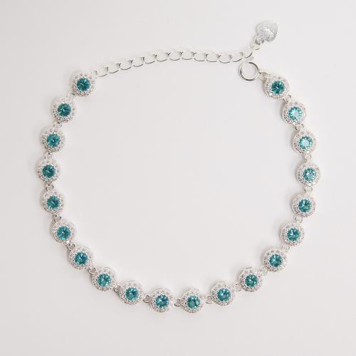 Pulseira Riviera 5.7 zircônias turmalina 16+4cm