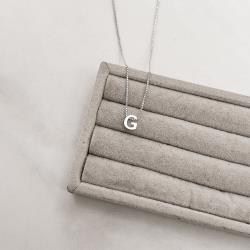 Colar letra G 6mm 45cm
