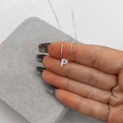 Colar letra P 6mm 45cm