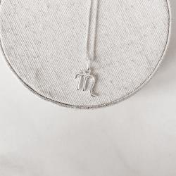 Colar pingente signo Escorpião 13mm 45cm