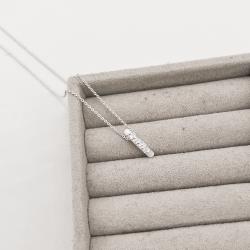 Colar palito trabalhado cravejado 15mm corrente cadeado 45cm