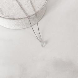 Colar zircônia redonda 6mm 45cm