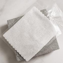 Flanela limpa pratas branca 10x8cm