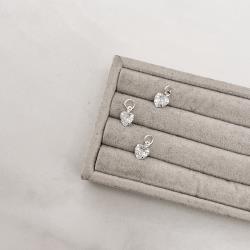 Pingente zircônia coração 6mm