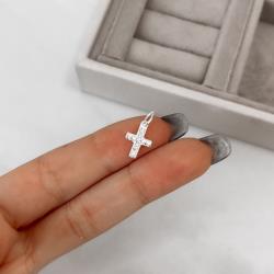 Pingente cruz cravejada 9mm