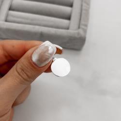 Pingente medalha lisa 15mm