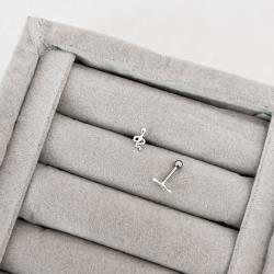 Piercing haste cobra lisa 8mm orelha direita