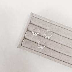 Piercing argola zircônias gota, navete e redonda 11mm