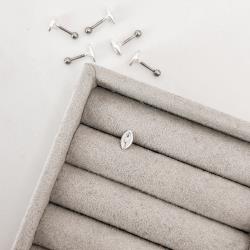 Piercing haste zircônia navete 8mm