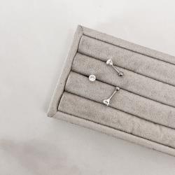 Piercing haste zircônia embutida 4mm