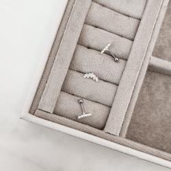 Piercing haste volta cravejada 9mm