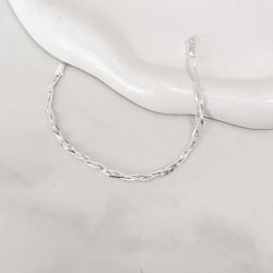 Pulseira corrente rabo de rato fio quadrado trançado 3.6