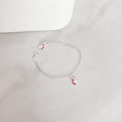 Pulseira infantil pingentes unicórnio resina 9mm