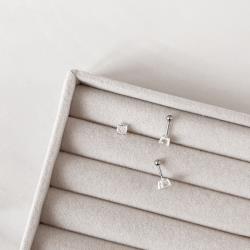 Piercing haste zircônia redonda 5mm