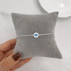 Pulseira entremeio olho grego 8mm resina