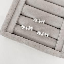 Anel ondulado hera com zircônias