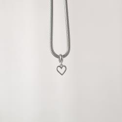 Berloque pingente coração vazado 7mm